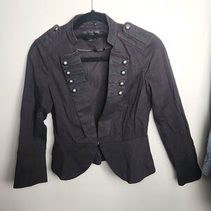 H & M black denim blazer